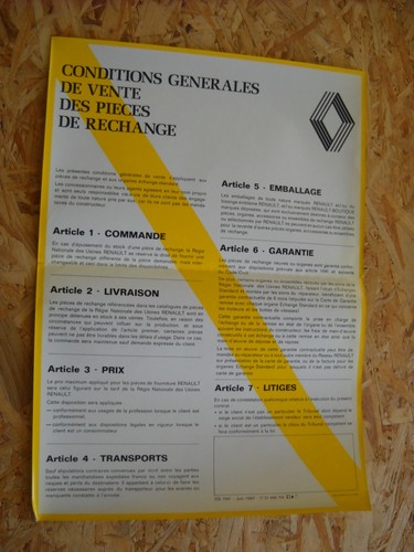 Affiche renault conditions - ,